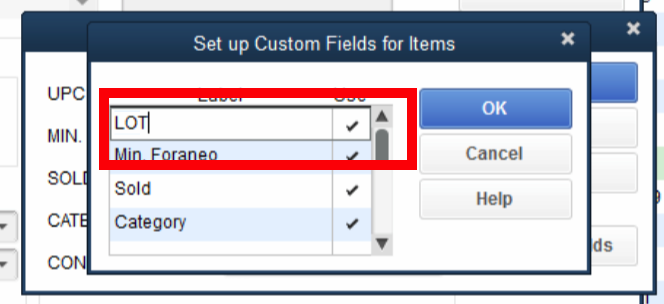 QuickBooks Lot Tracking 4 - Custom Set Up LOT